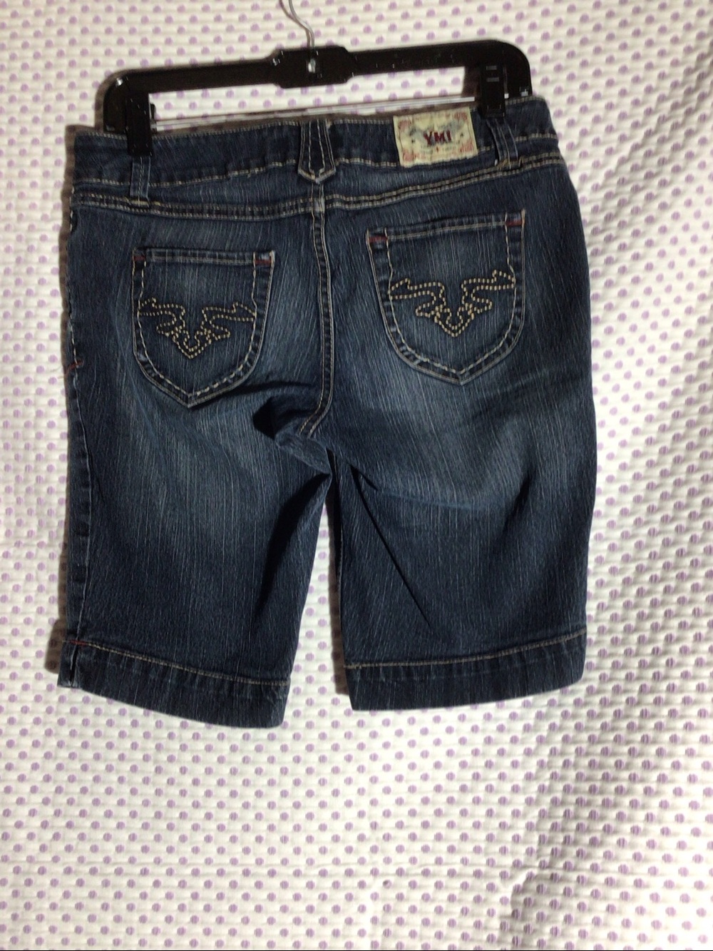 YMI Dark Blue Denim Bermuda Shorts - Picture 3 of 3